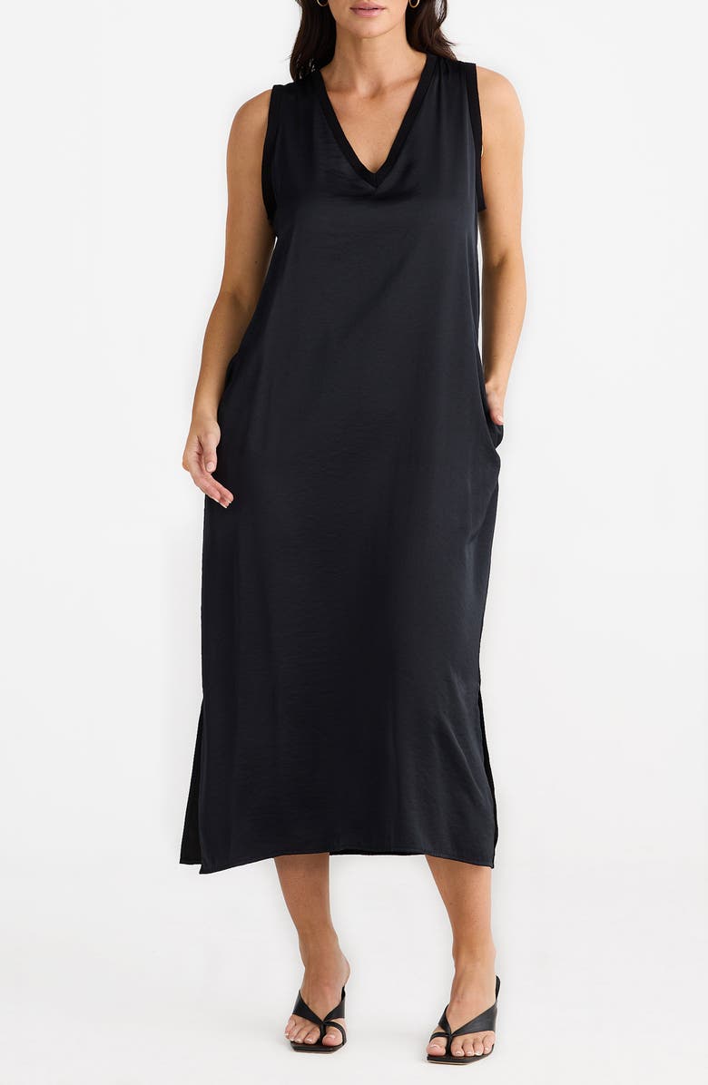 Brave+True Celine Sleeveless Shift Dress, Alternate, color, Black