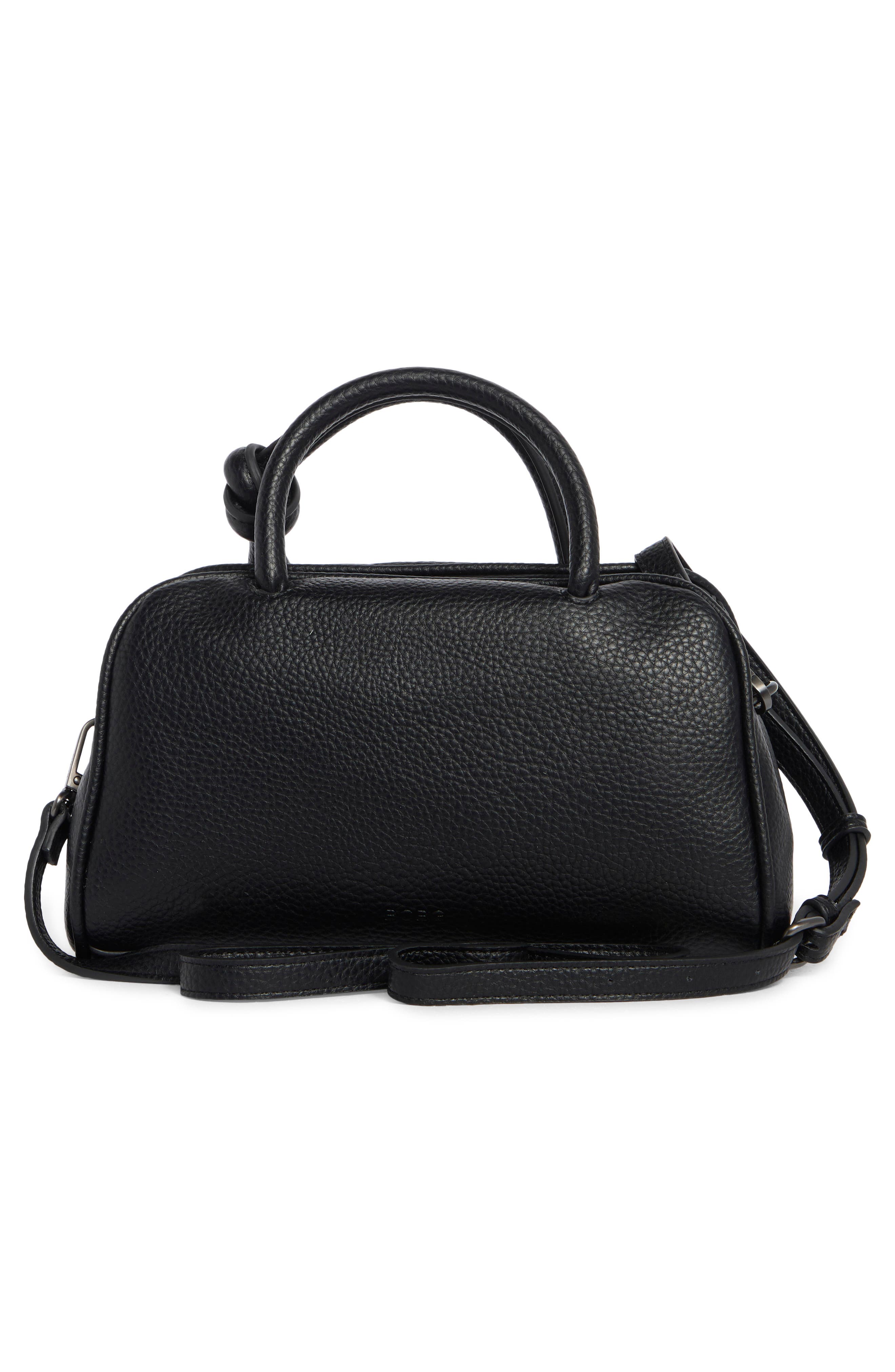 BCBG Knot Handle Satchel Bag, Alternate, color, Black