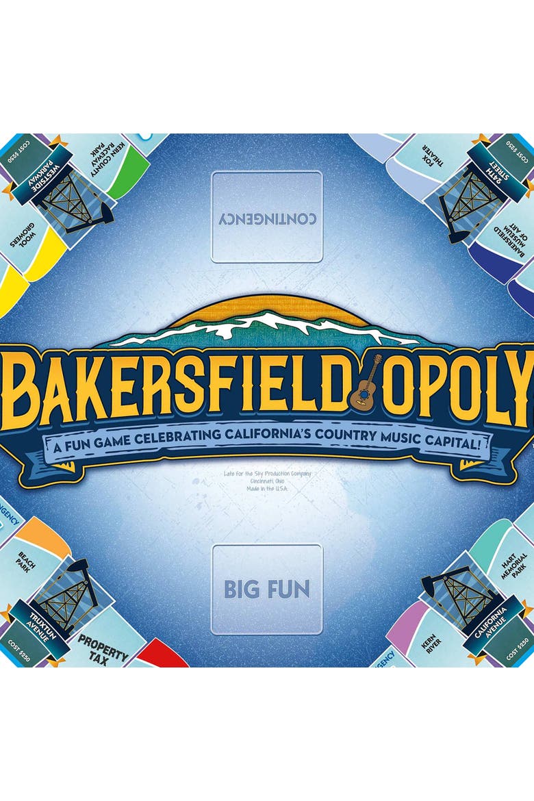 Bakersfield Opoly Board Game, Alternate, color, Multicolored