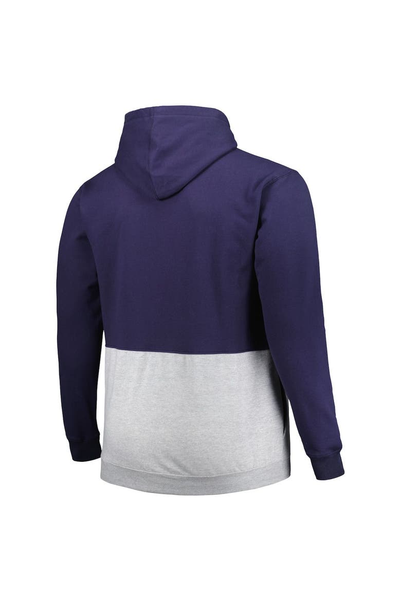 Men's Navy/White Los Angeles Angels Big & Tall Fleece Half-Zip Hoodie, Alternate, color, Navy