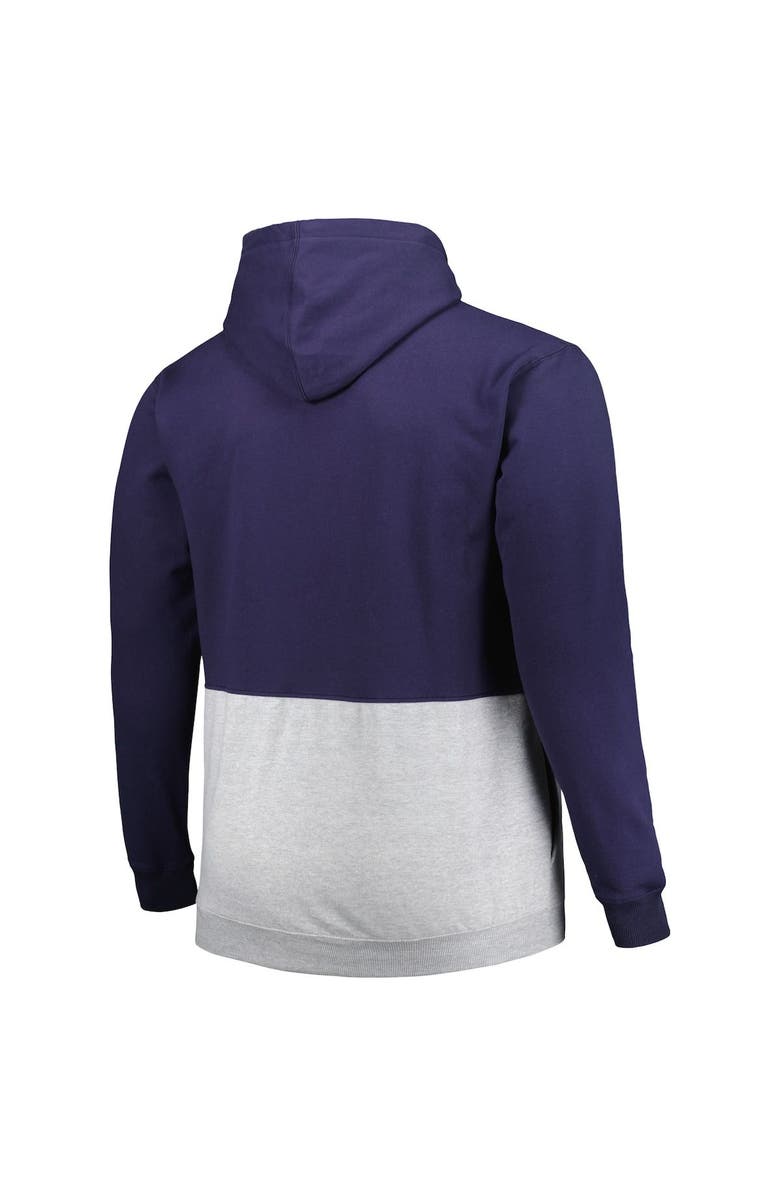 PROFILE Men's Navy/White Los Angeles Angels Big & Tall Fleece Half-Zip Hoodie, Alternate, color, Navy