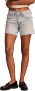Lucky Brand '90s Raw Hem High Waist Midi Denim Shorts