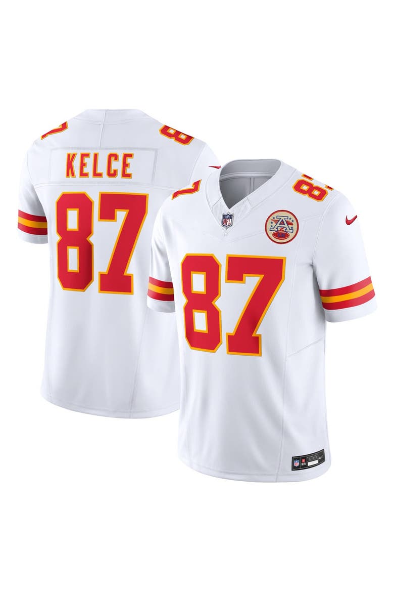 Men's Nike Travis Kelce White Kansas City Chiefs Vapor F.U.S.E. Limited Jersey, Alternate, color, White