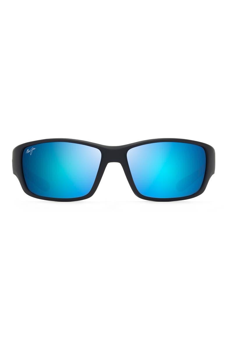 Local Kine 61mm Polarized Sunglasses, Alternate, color, BLACK/ SEA BLUE/ GREY