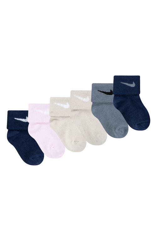 Nike Assorted 6-pack Lightweight Ankle Socks In Blue
