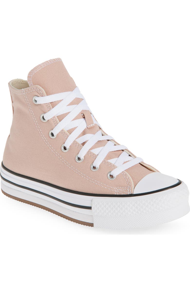 Converse Kids' Chuck Taylor<sup>®</sup> All Star<sup>®</sup> EVA Light High Top Platform Sneaker, Main, color, Dusty Cinder/ White