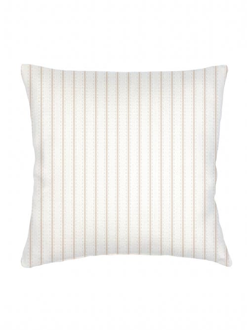 Anaya French Stripe Linen Euro Pillow With Down Alternative Insert In Beige