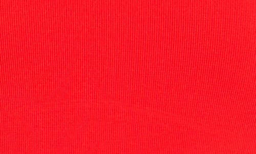 Robin Piccone Aubrey Strapless Cinched One-piece Swimsuit In Red