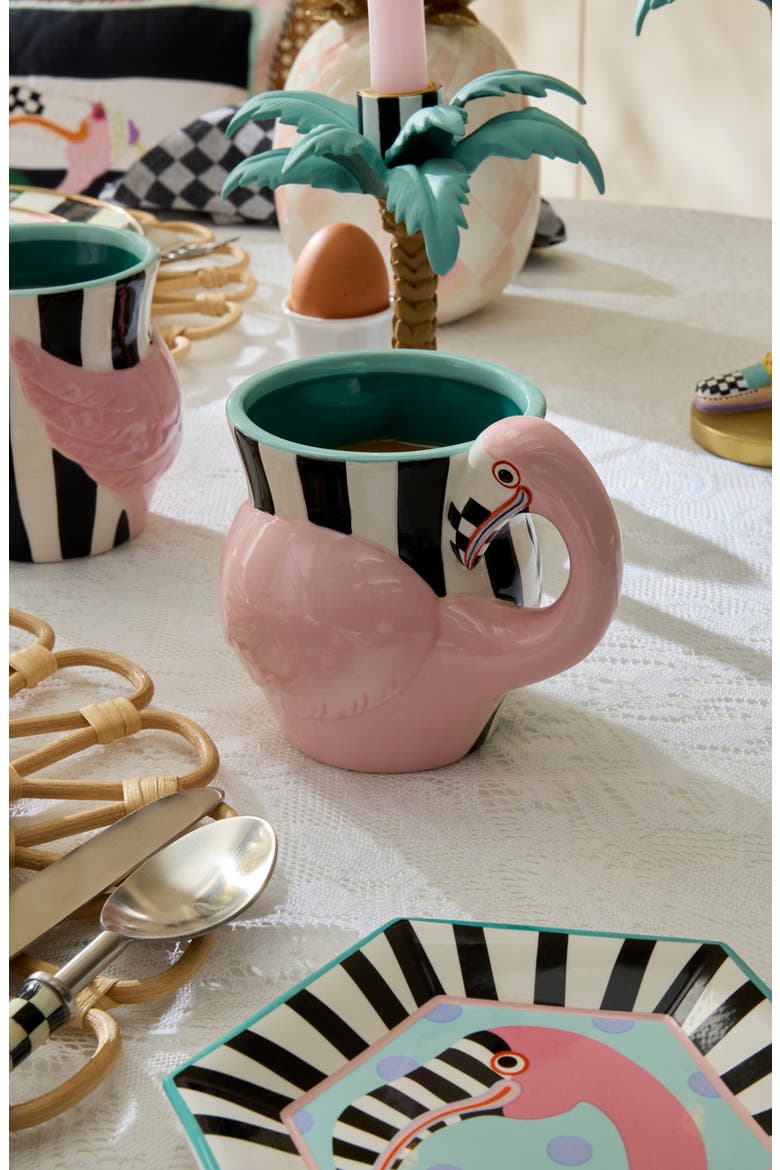 Patience Brewster Sheila Flamingo Ceramic Mug, Alternate, color, PINK