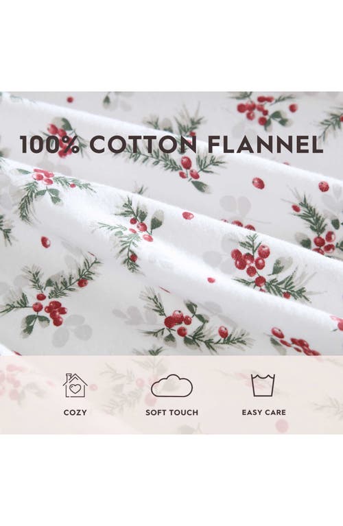 Laura Ashley Berry Bright Cotton Flannel Sheet Set In Multi