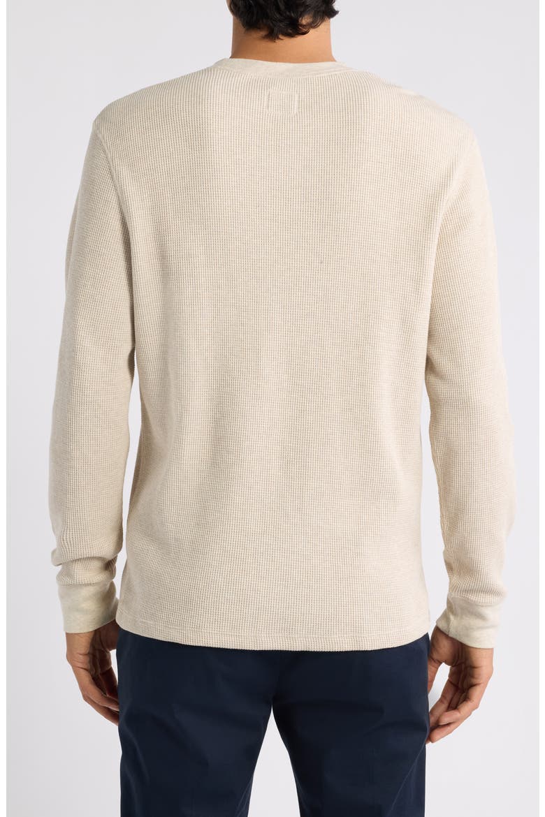 Waffle Thermal Crewneck T-Shirt, Alternate, color, OATMEAL HEATHER