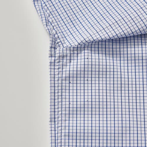 Regent Row Big And Tall Stanton Shirt Long Sleeve Button Down In White-blue-check