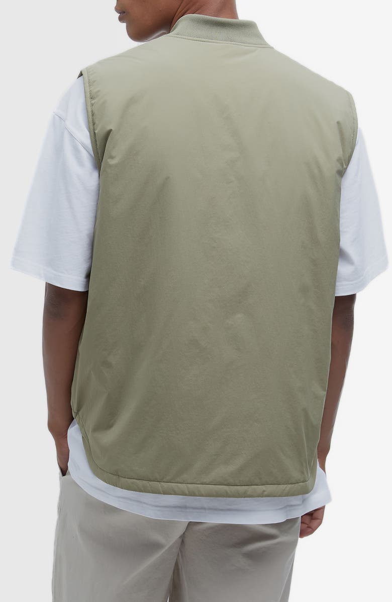 Barbour Bomber Zip Vest, Alternate, color, Bleached Olive