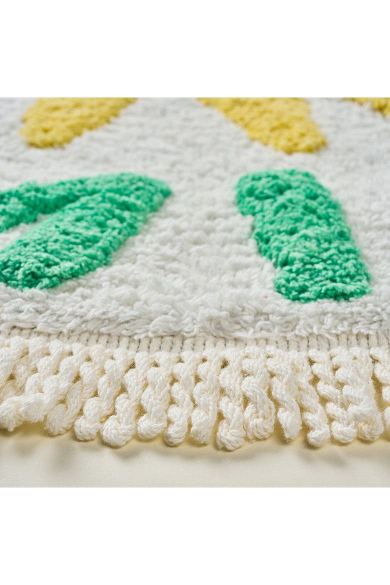 Punjab Seranitas 100% Cotton Bath Mat 27.5" Spa-Inspired, Alternate, color, Yellow - Ivory