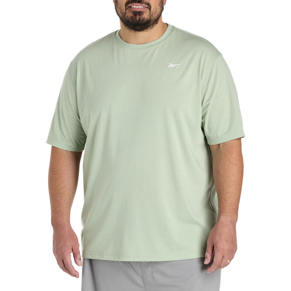 Reebok Performance Jersey Tech T-shirt In Hybrid Green Heather