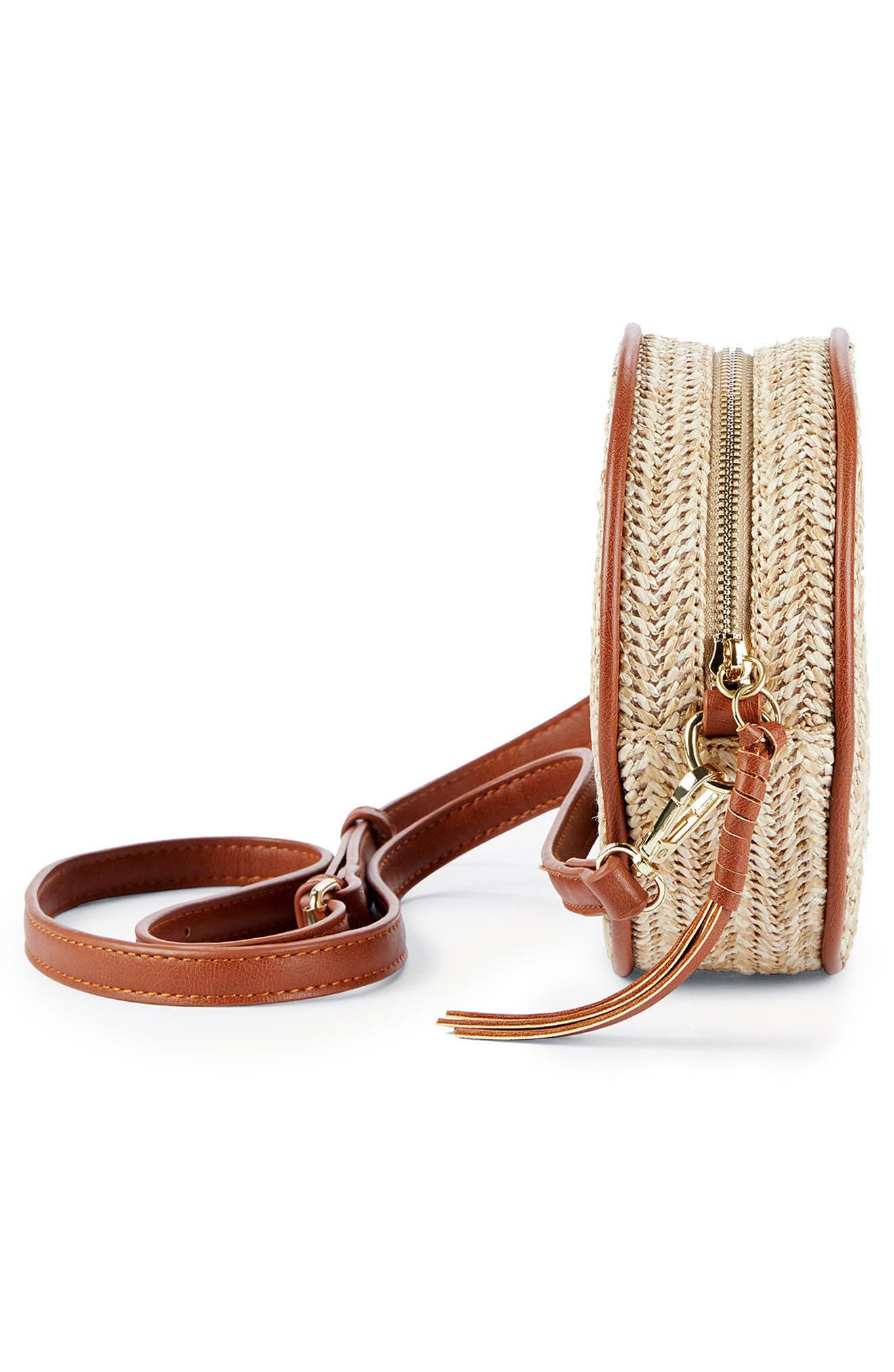 Sole Society Pipper Small Faux Leather Crossbody Bag, Alternate, color, 