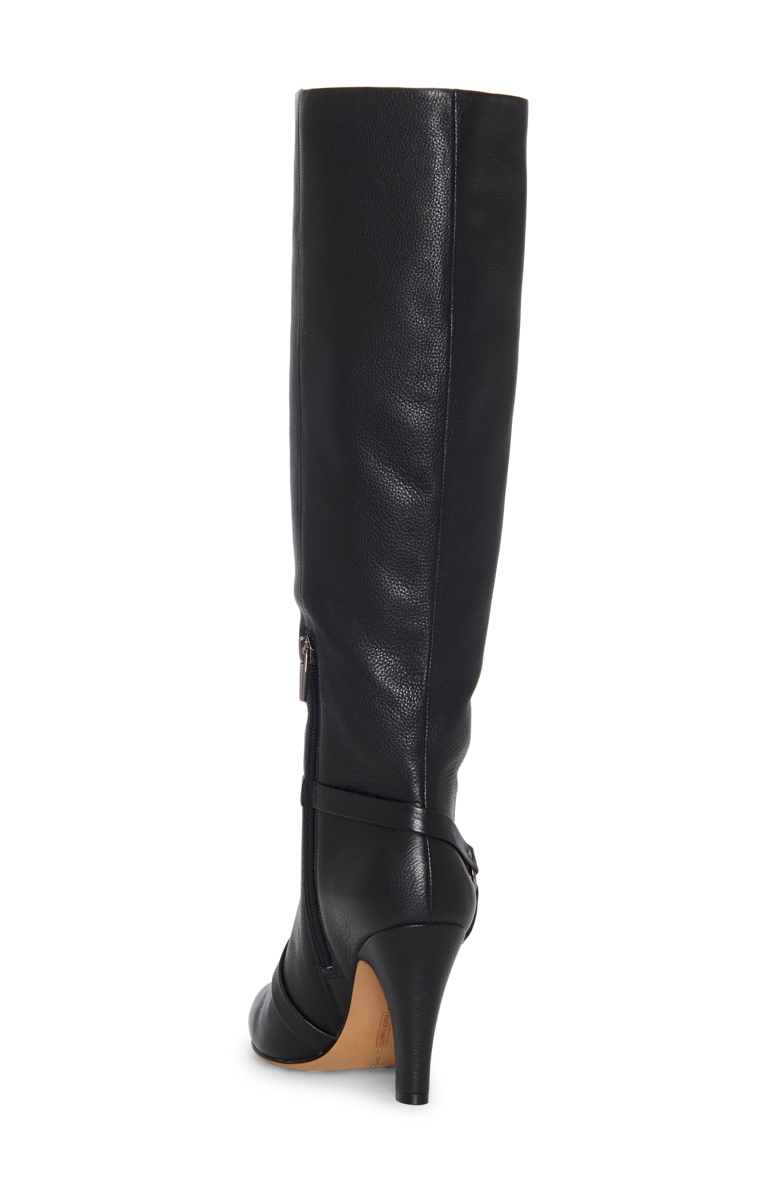 Charmina Knee High Boot, Alternate, color, BLACK LEATHER