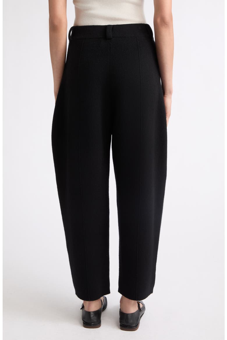 Wrenda Cashmere Barrel Leg Sweater Pants, Alternate, color, BLACK