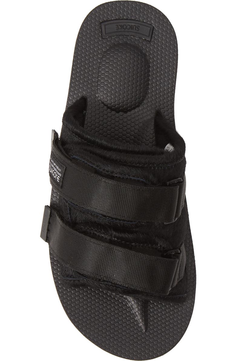 Suicoke Moto VHL Genuine Calf Hair Slide Sandal, Alternate, color,