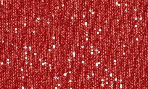 Anne Klein Dolman Sleeve Sequin Top In Red