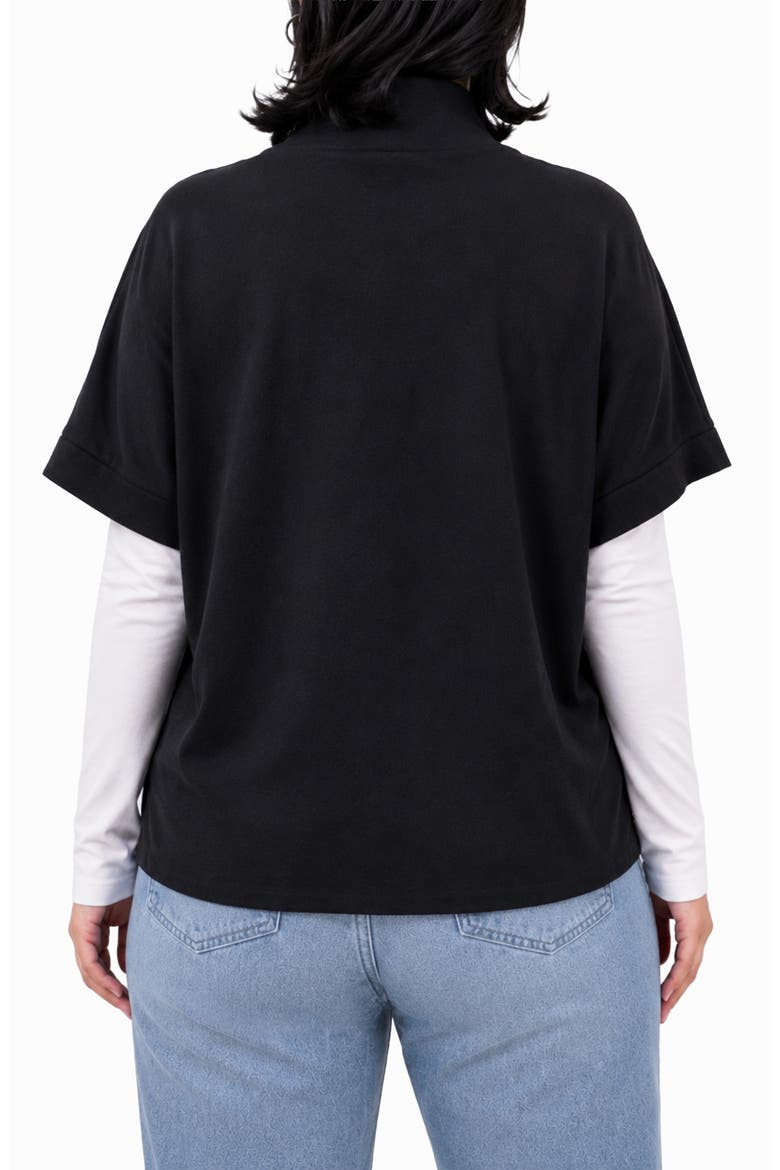 Kaitlyn Knit Cape, Alternate, color, BLACK