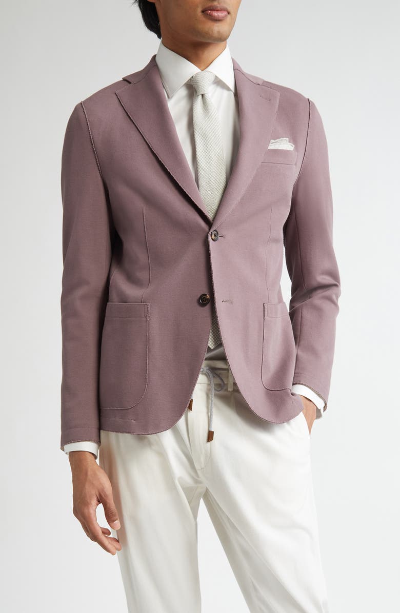Eleventy Unstructured Cotton Stretch Blend Sport Coat, Main, color, 47 Berry