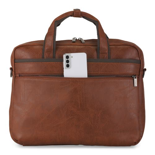 Bugatti Valentino Briefcase In Cognac