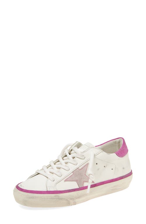 Golden Goose Super-star Low Top Sneaker In White/pink