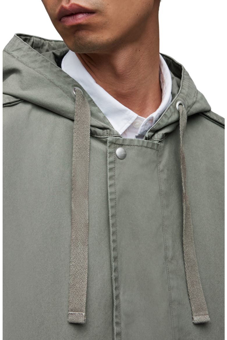 Comiso Hooded Cotton Coat, Alternate, color, OLIVE GREEN