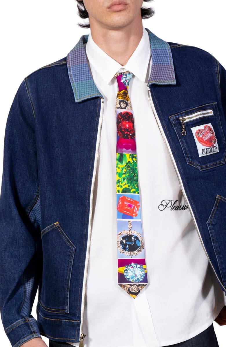 PLEASURES x Richard Bernstein Jewel Print Tie, Alternate, color, Multi