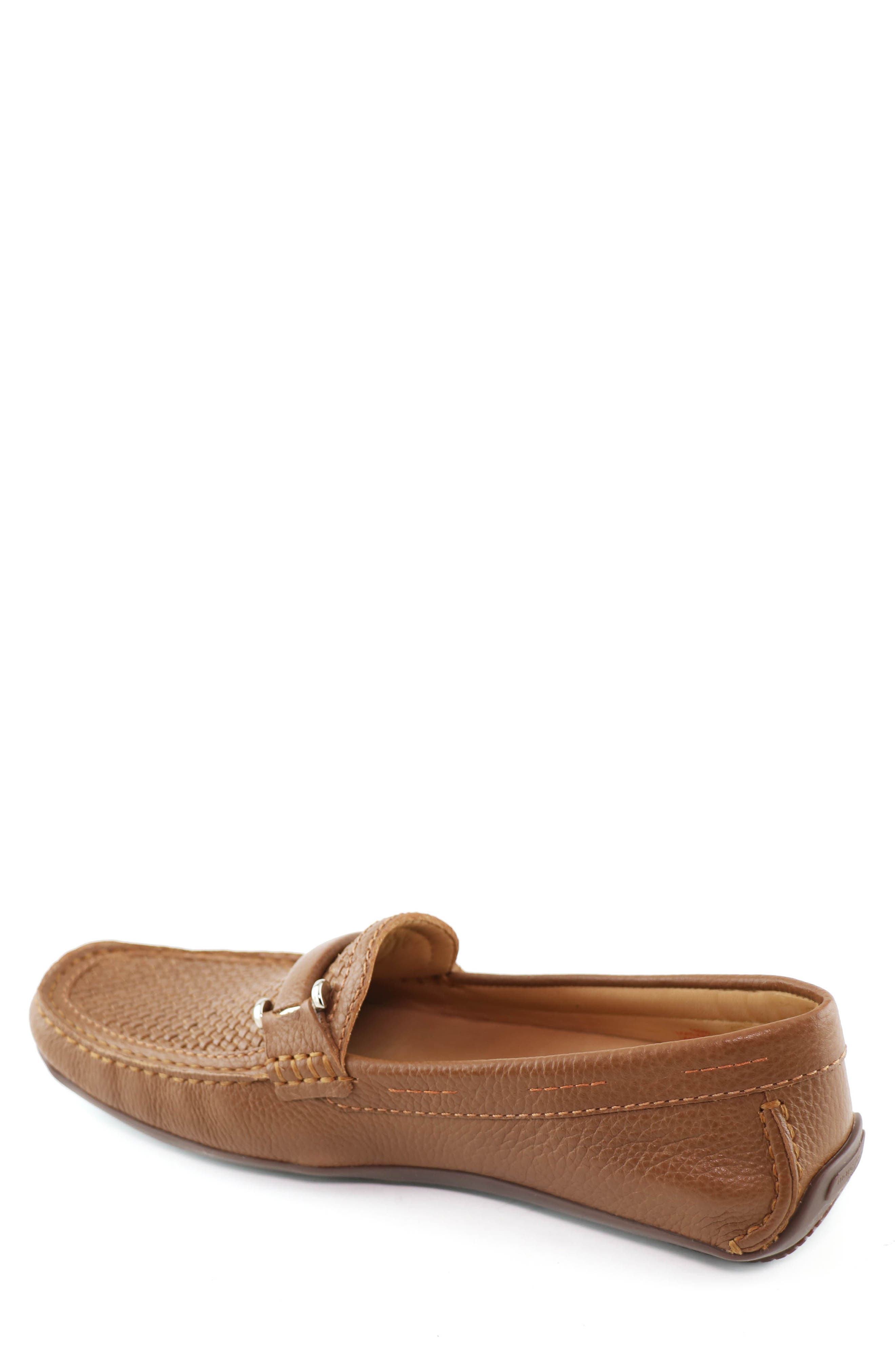 Bryant Park Leather Weave Driver Loafer, Alternate, color, COGNAC GRAINY WEAVE