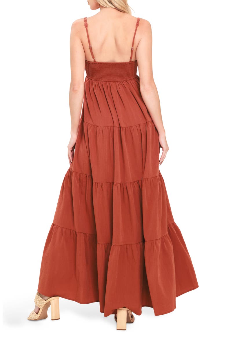 Keyhole Maxi Dress, Alternate, color, TERRACOTTA