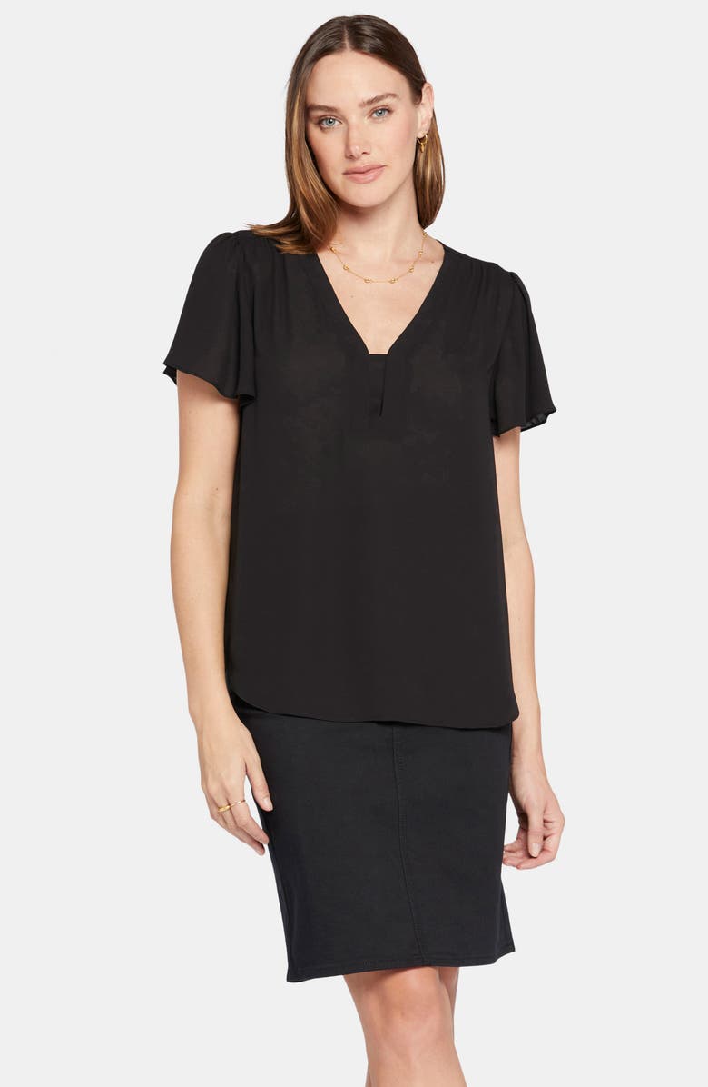 NYDJ Flutter Sleeve Blouse, Alternate, color,