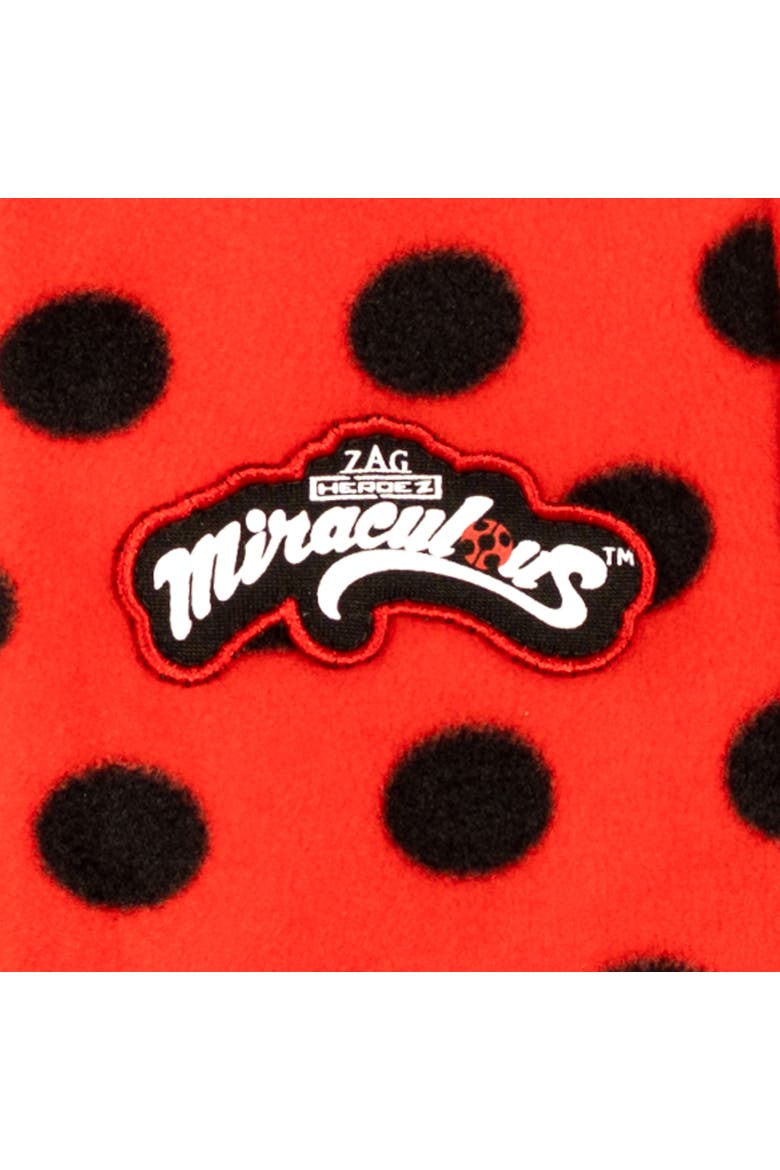 Ladybug Cosplay Fleece One Piece Pajamas, Alternate, color, Ladybug Red