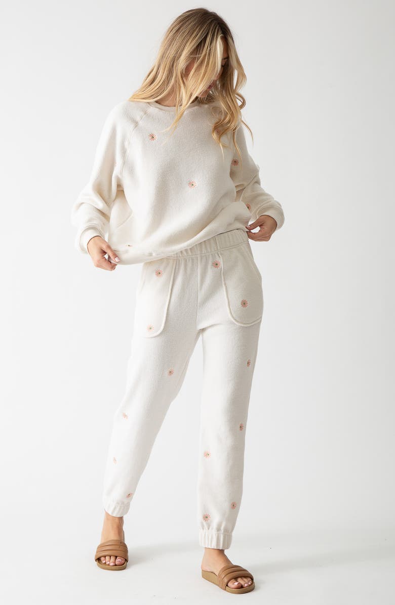 Electric & Rose Daisy Embellished Fleece Sweatpants, Alternate, color,