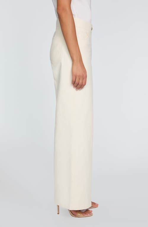 Shop Elie Tahari The Leith High Waist Stretch Cotton Pants In Ecru