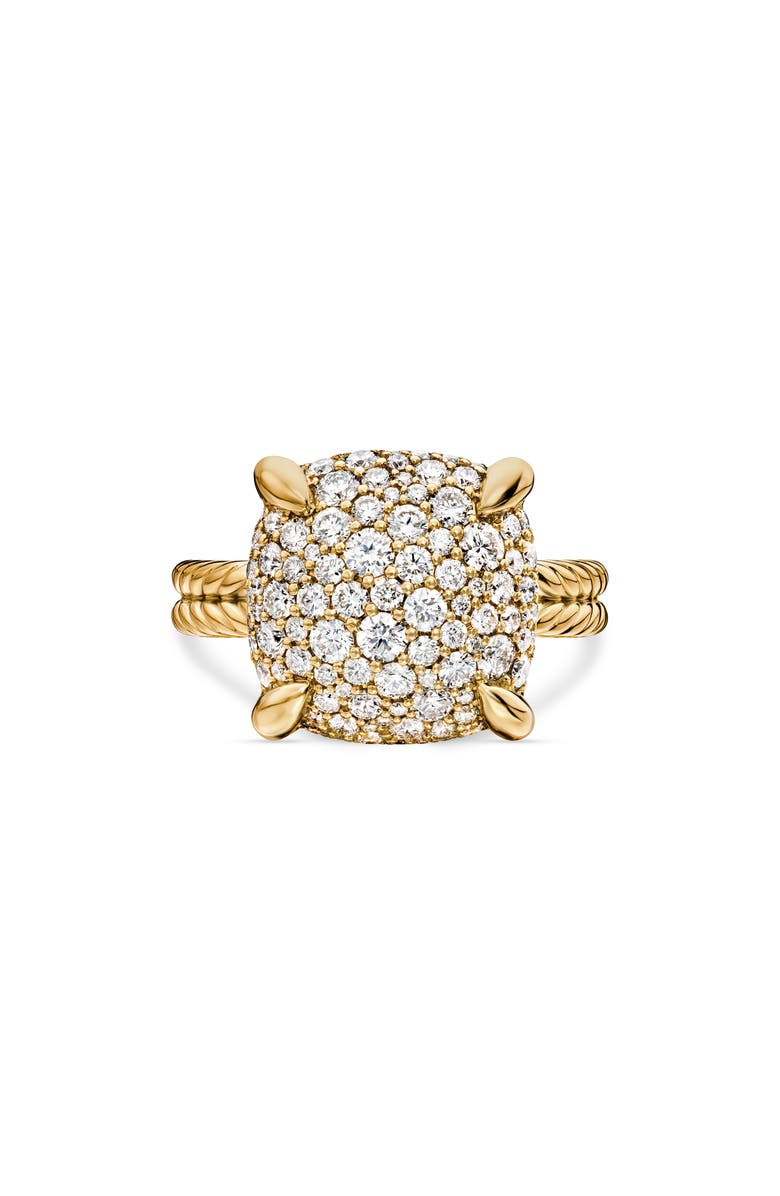 David Yurman Chatelaine<sup>®</sup> 18K Yellow Gold Ring with Diamonds, Main, color,