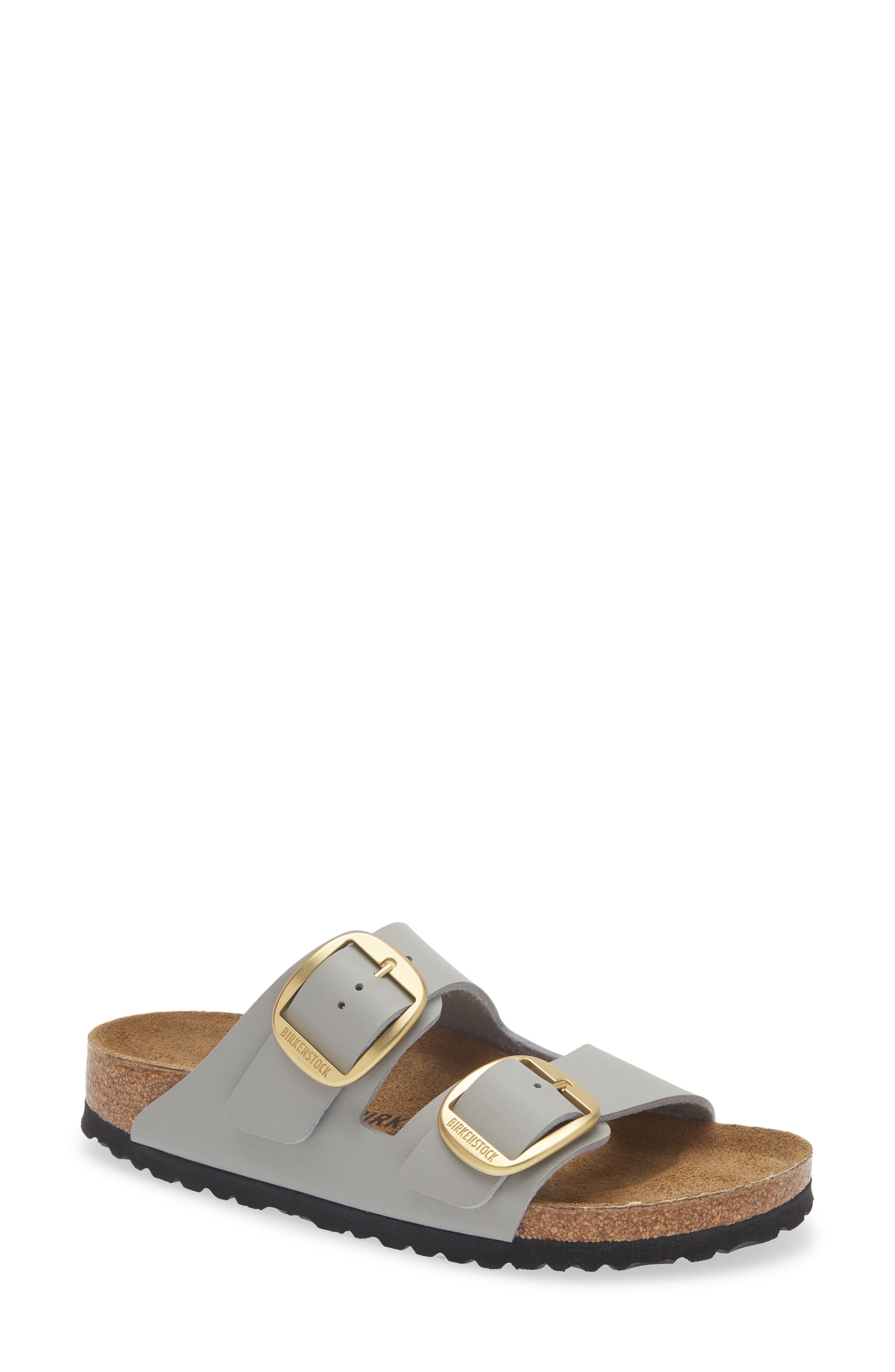 Birkenstock Arizona Big Buckle Slide Sandal, Main, color, Stone Coin
