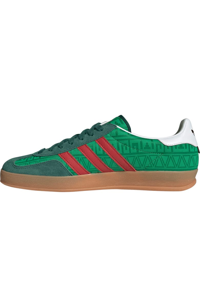 adidas Gazelle Indoor Sneaker, Alternate, color, Green/ Better Scarlet/ Green