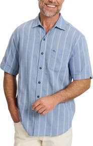 Tommy Bahama Nova Wave Short Sleeve Stretch Seersucker Button-Up Shirt