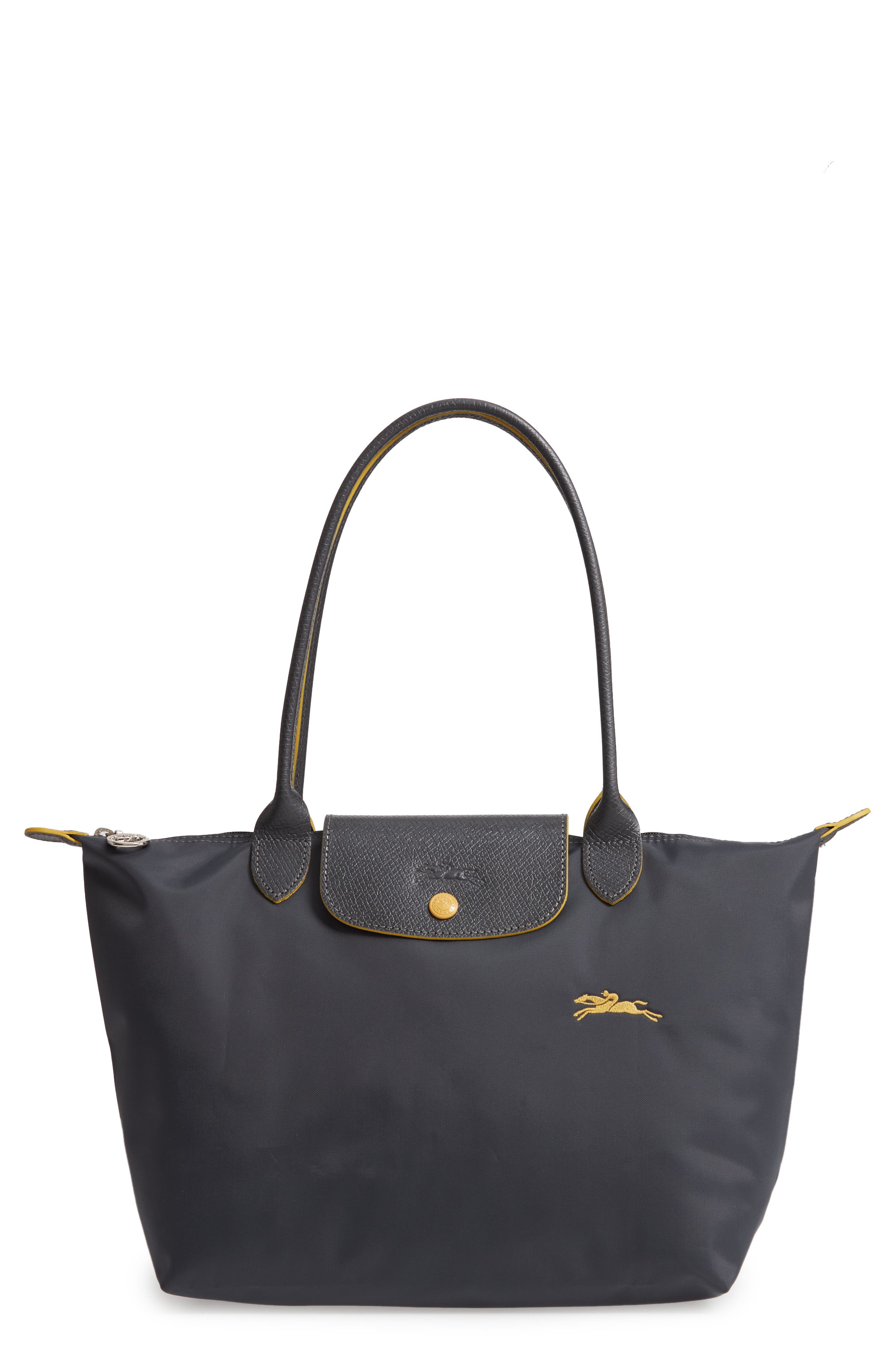 Medium Le Pliage Club Shoulder Tote, Main, color, GUNMETAL