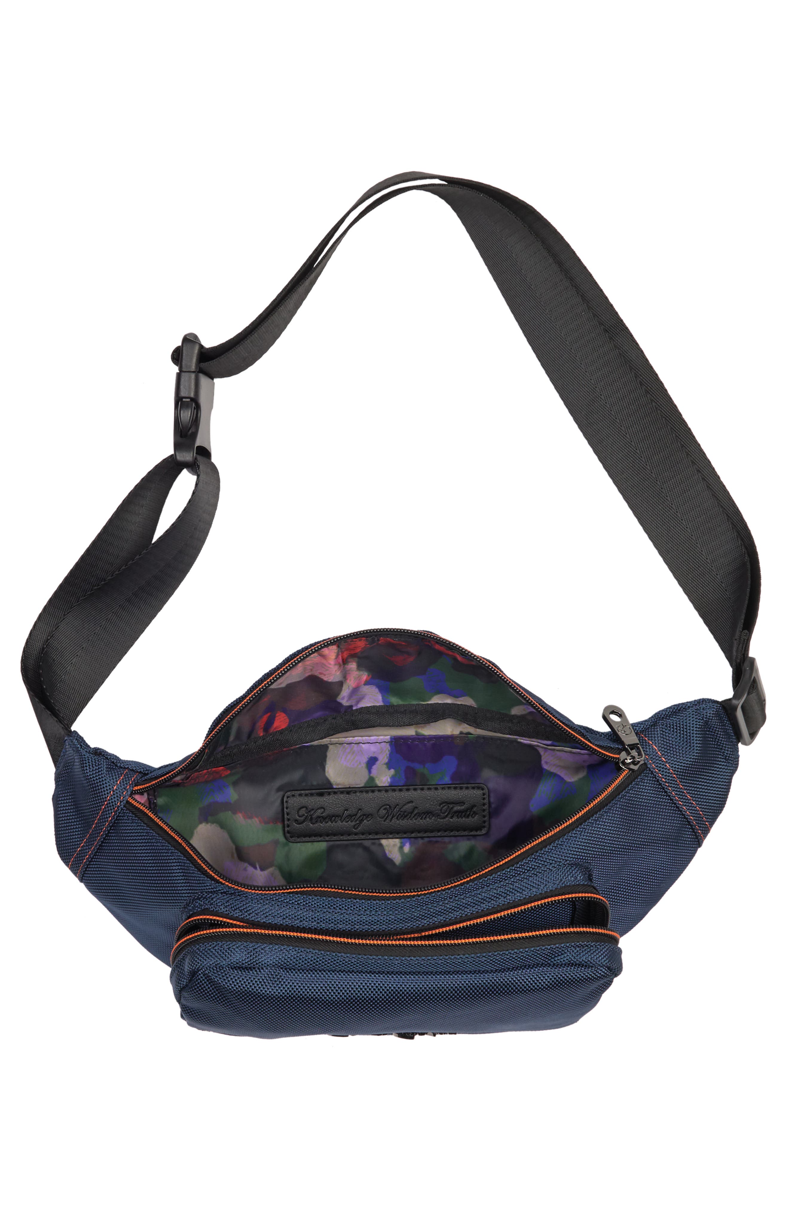 Packman Recycled Polyester Belt Bag, Alternate, color, NAVY