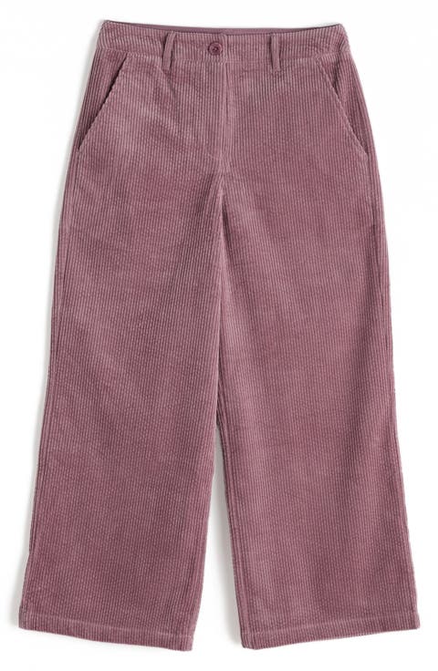 Asphodel Crop Wide Leg Corduroy Pants