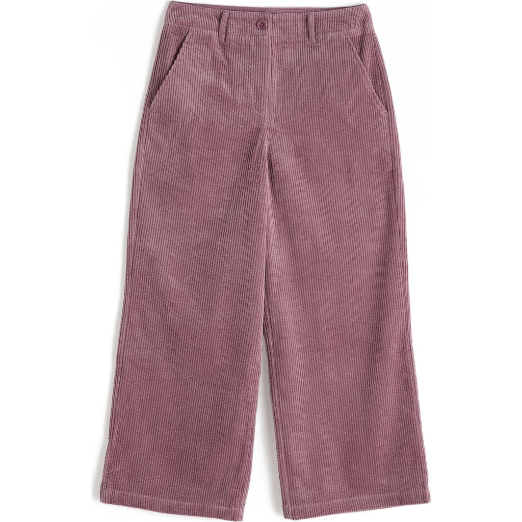 Seasalt Cornwall Asphodel Crop Wide Leg Corduroy Pants In Purple