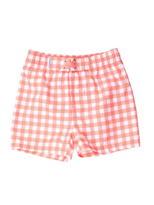 Ruggedbutts Baby/toddler Boys Upf50+ Gingham Swim Trunks In Multi