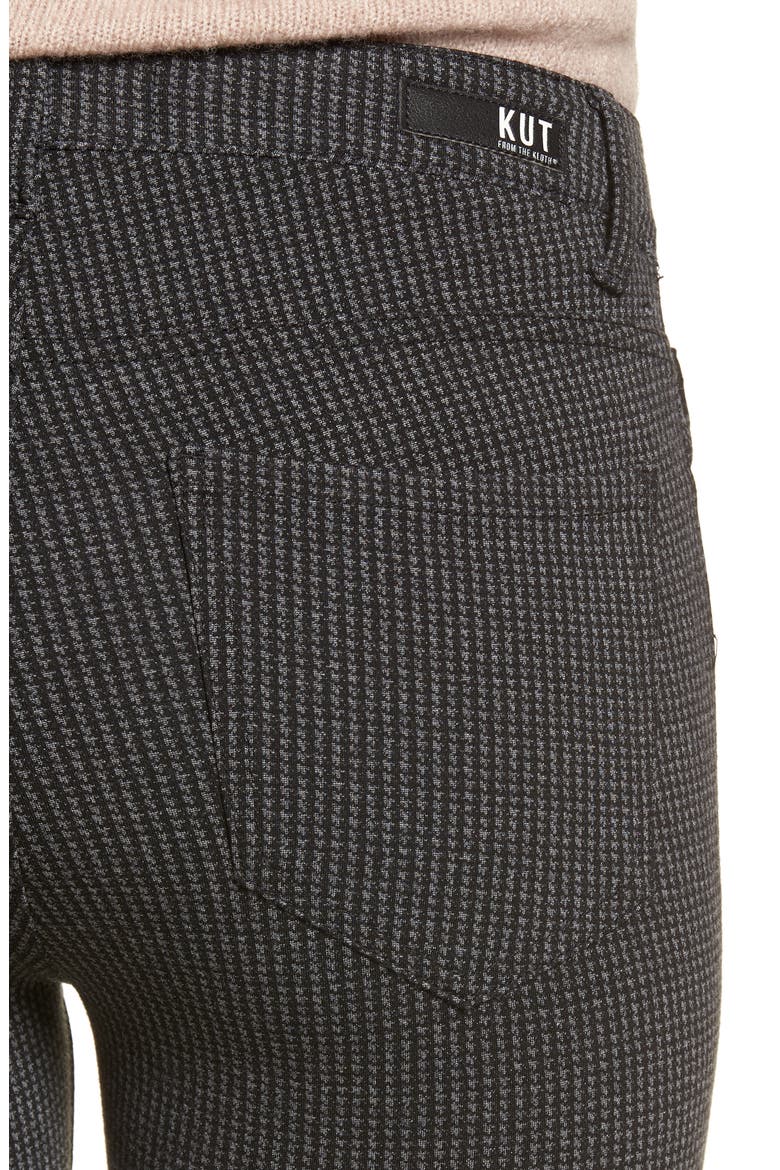 Donna Print Ponte Knit Skinny Pants, Alternate, color, BLACK/ GREY