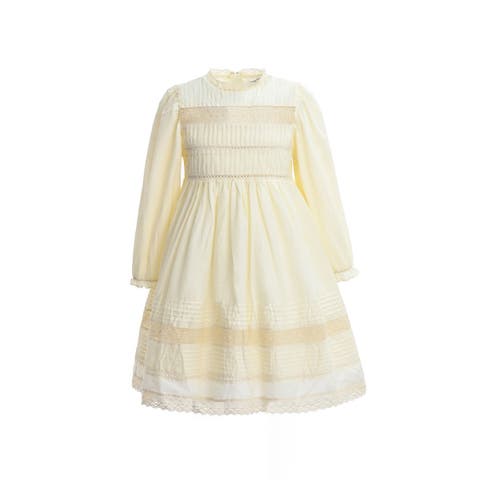 Pintuck & Lace Dress (Toddler, Little Kid & Big Kid)
