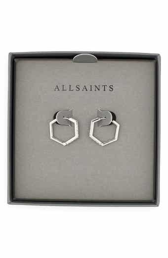 Crystal Hexagonal Hoop Earrings