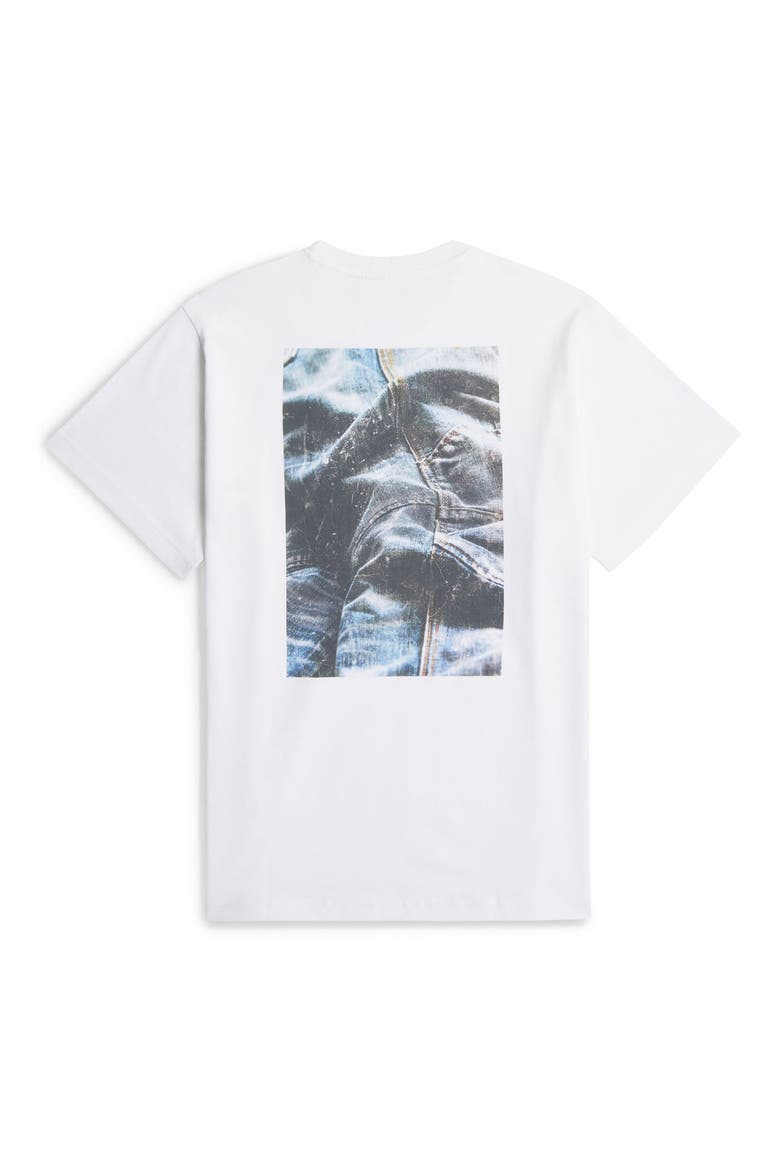 Photo Print Organic Cotton Graphic T-Shirt, Alternate, color, WHITE KNEE PATCH