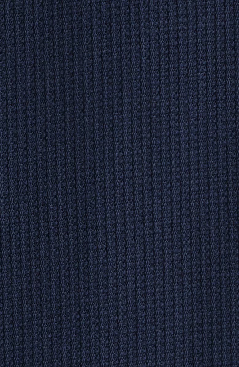 Brooks Brothers Cotton Waffle Camp Shirt, Alternate, color, Navy